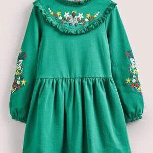 NWOT Mini Boden Embroidered Sweat Dress